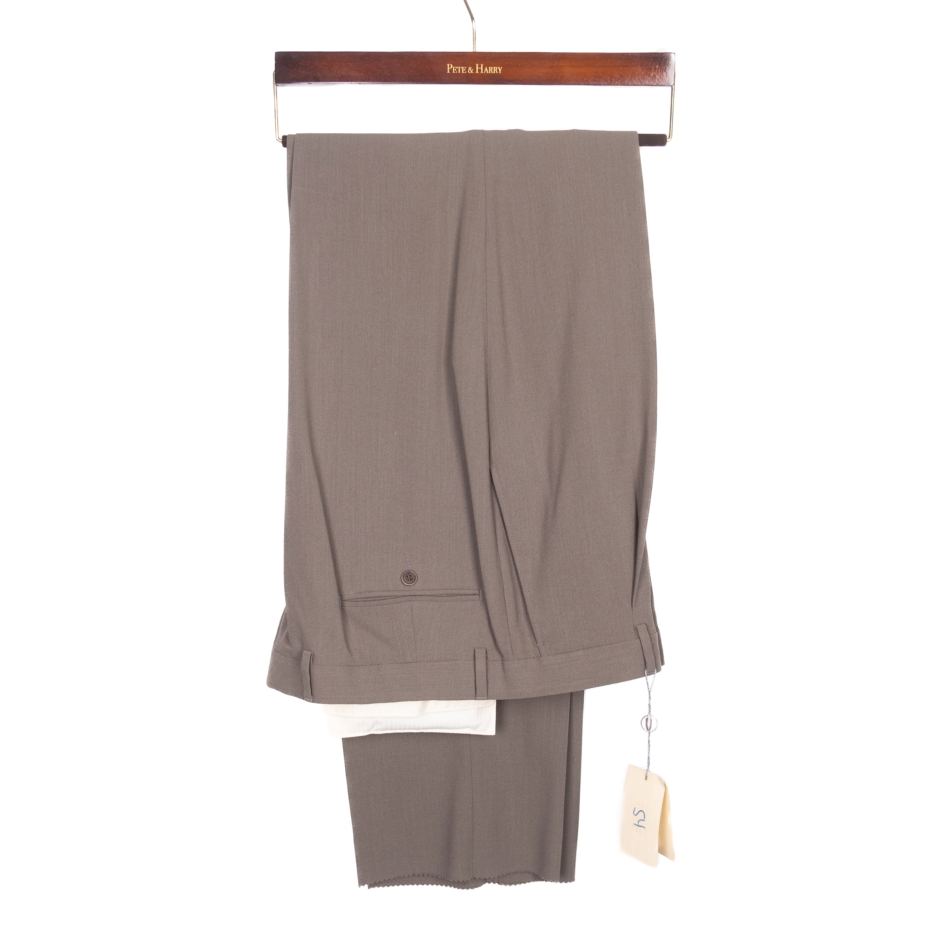 Taupe Wool Dress Trousers