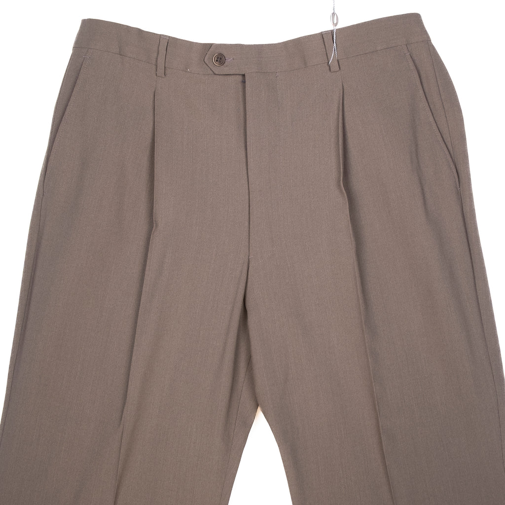 Taupe Wool Dress Trousers