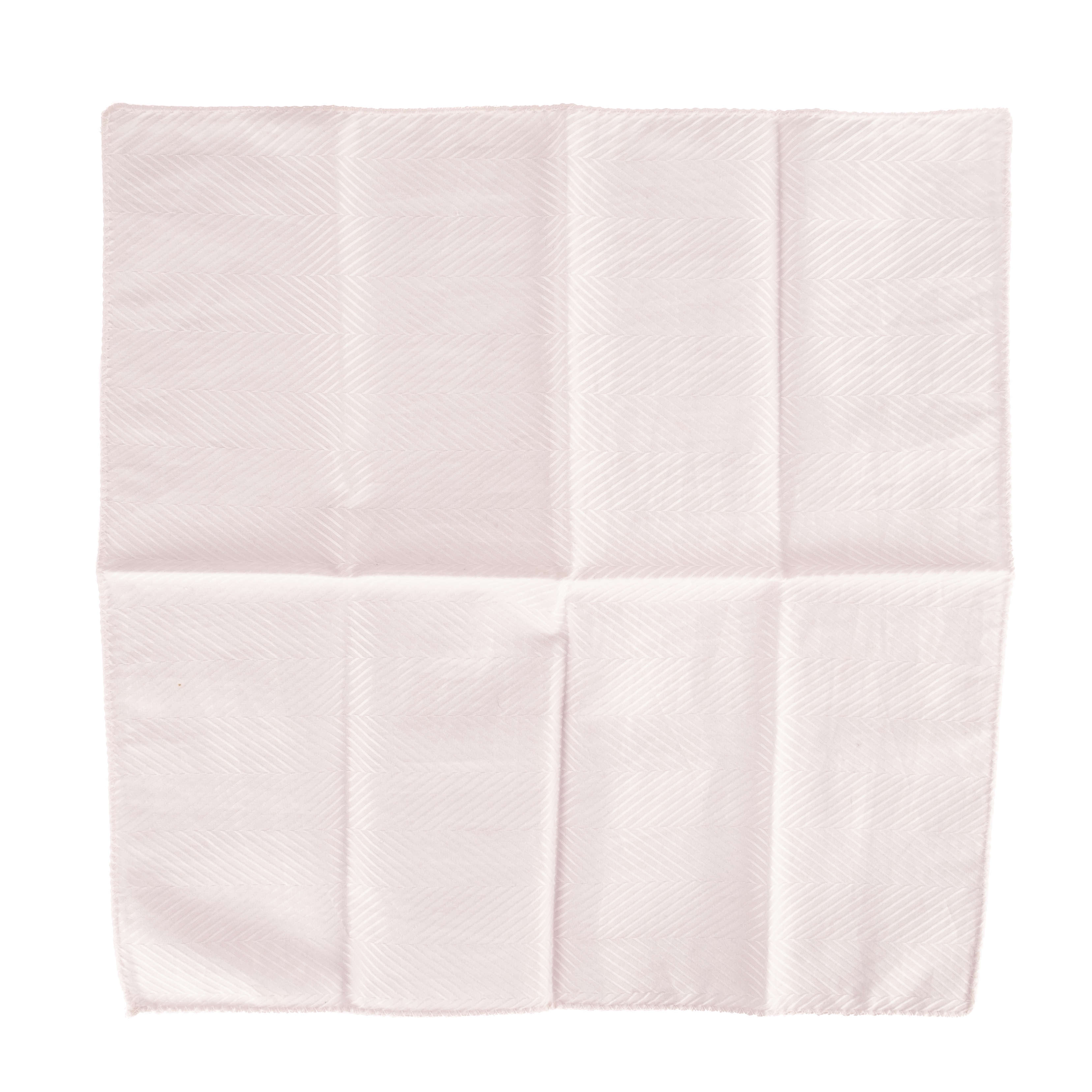 Pink Herringbone Pocket Square