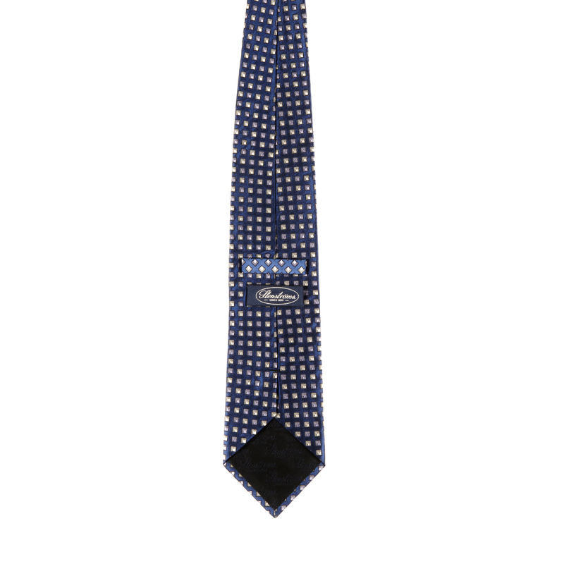 Stenströms Blue Square Pattern Tie
