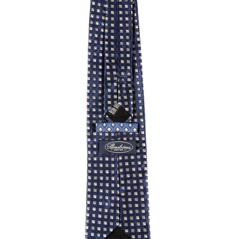 Stenströms Blue Square Pattern Tie