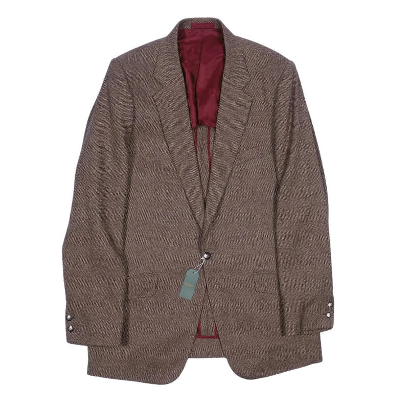 Thomas Fitwell Brown Tweed Sport Coat Sz 56