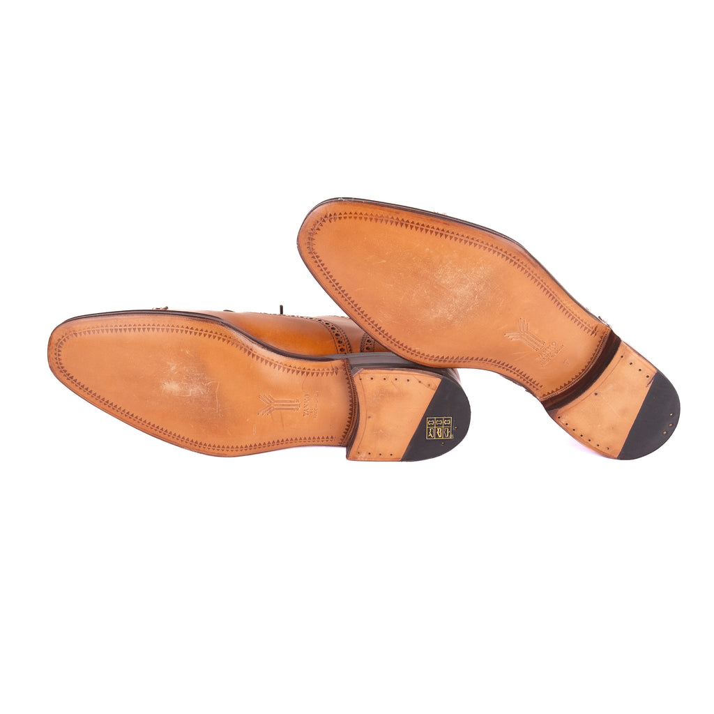 Box Calf Cognac Cap Toe Brogue Oxfords
