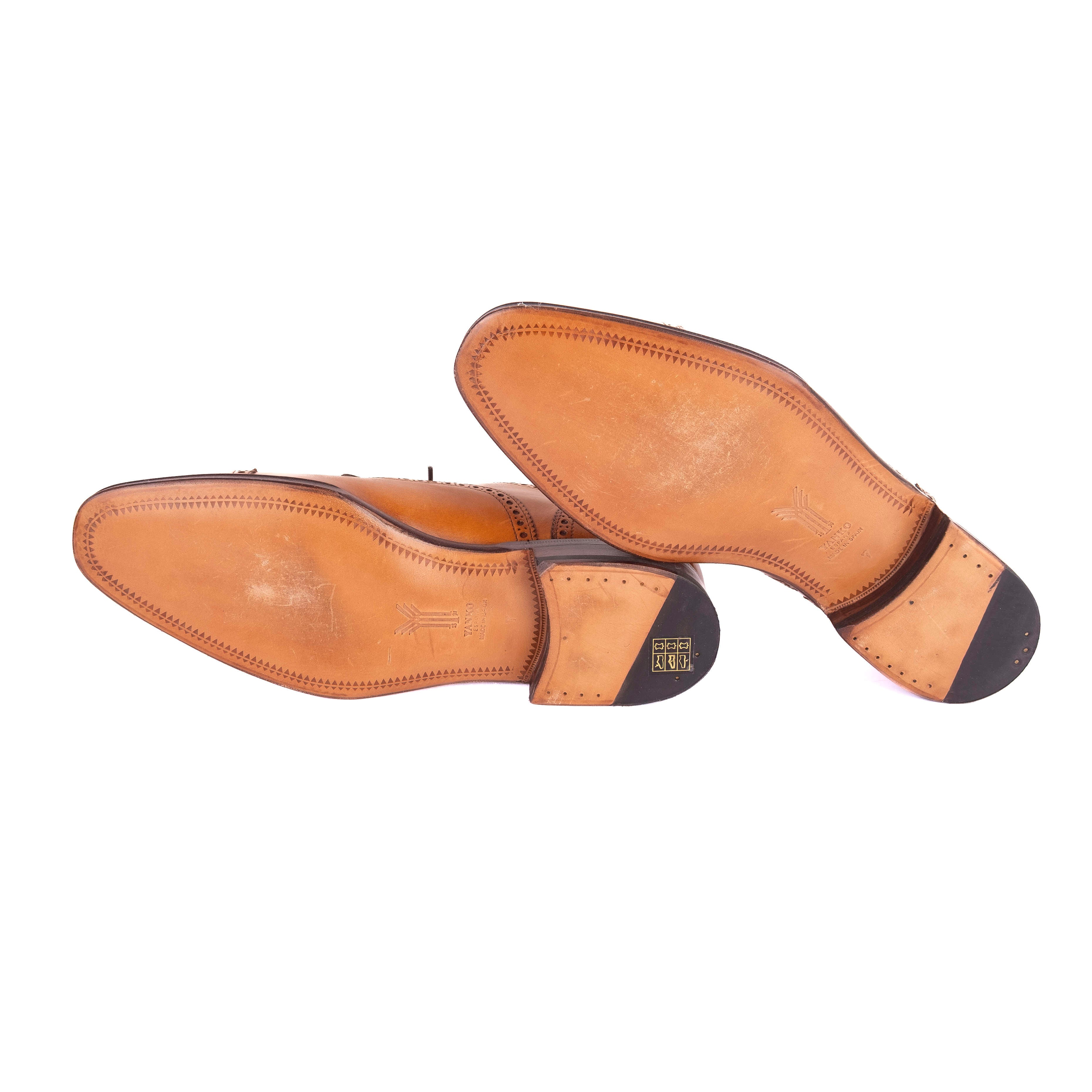 Box Calf Cognac Cap Toe Brogue Oxfords