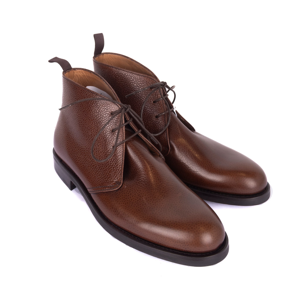 Grain Leather Brown Chukka Boots