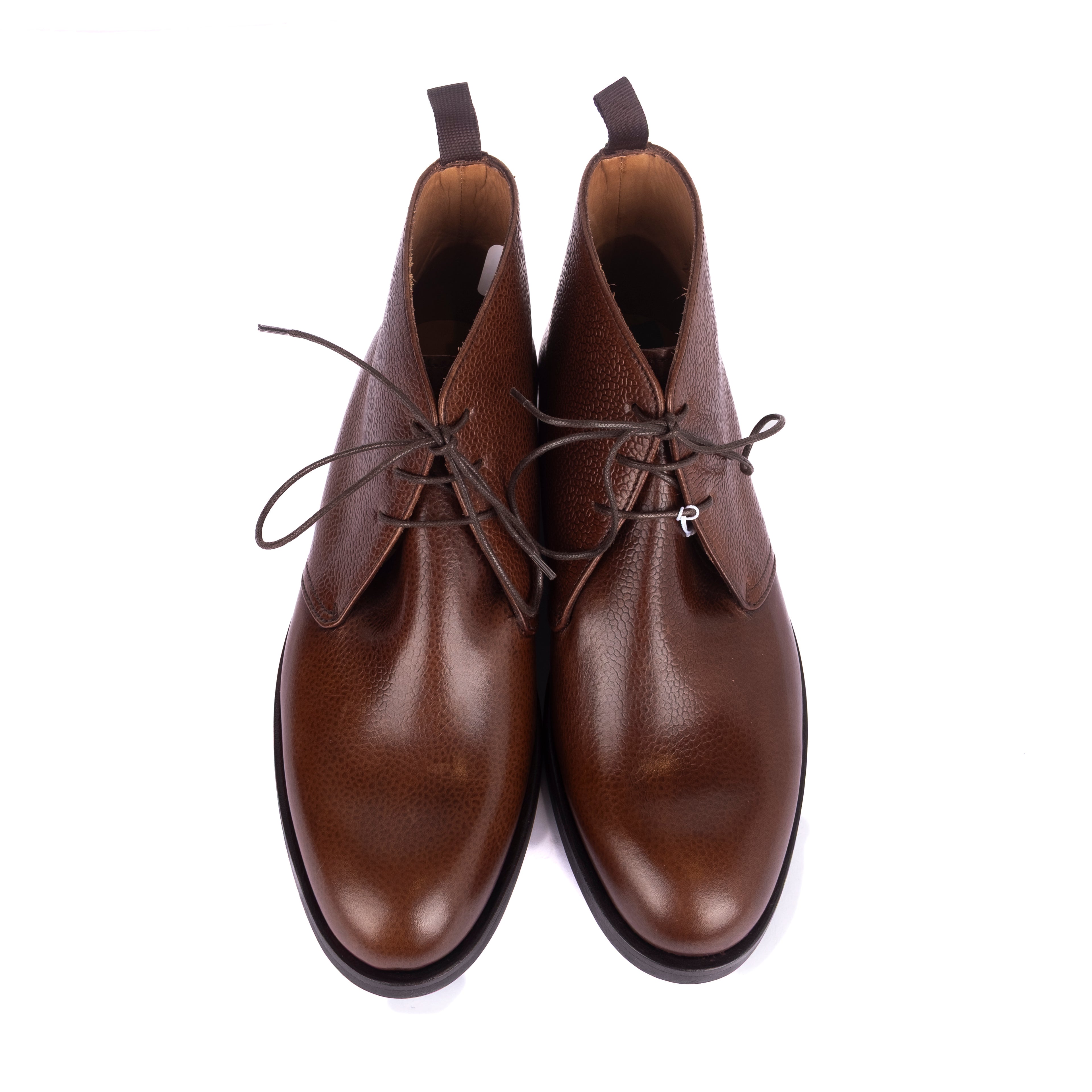 Grain Leather Brown Chukka Boots