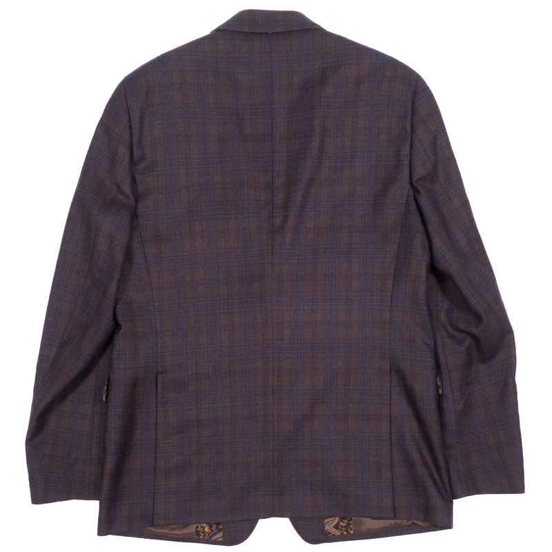 Etro Brown and Blue Check Suit