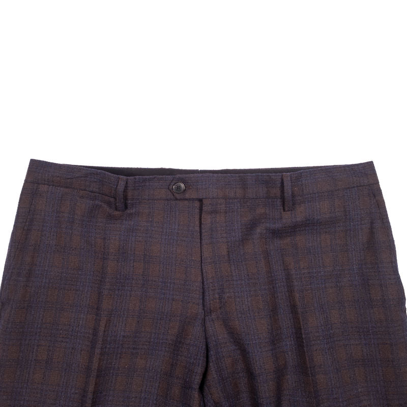 Etro Brown and Blue Check Suit