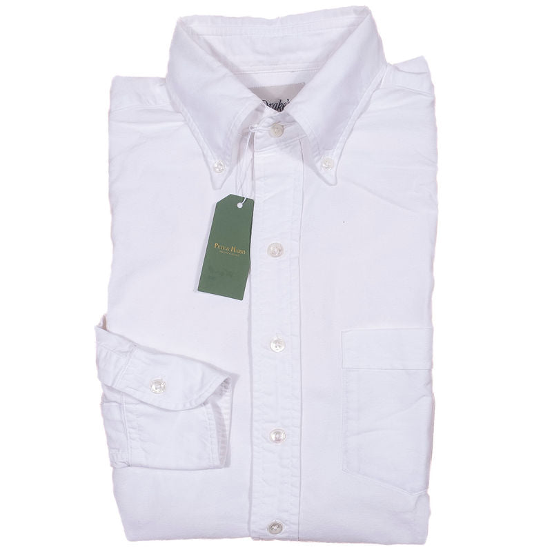 Drake’s White Buttondown Oxford Shirt