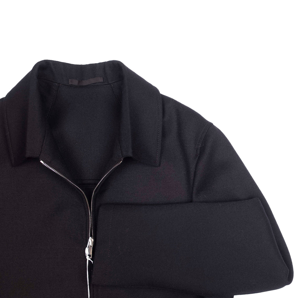 Neapolitan Hand Tailored  Black Dugdale Wool Jacket Sz 46