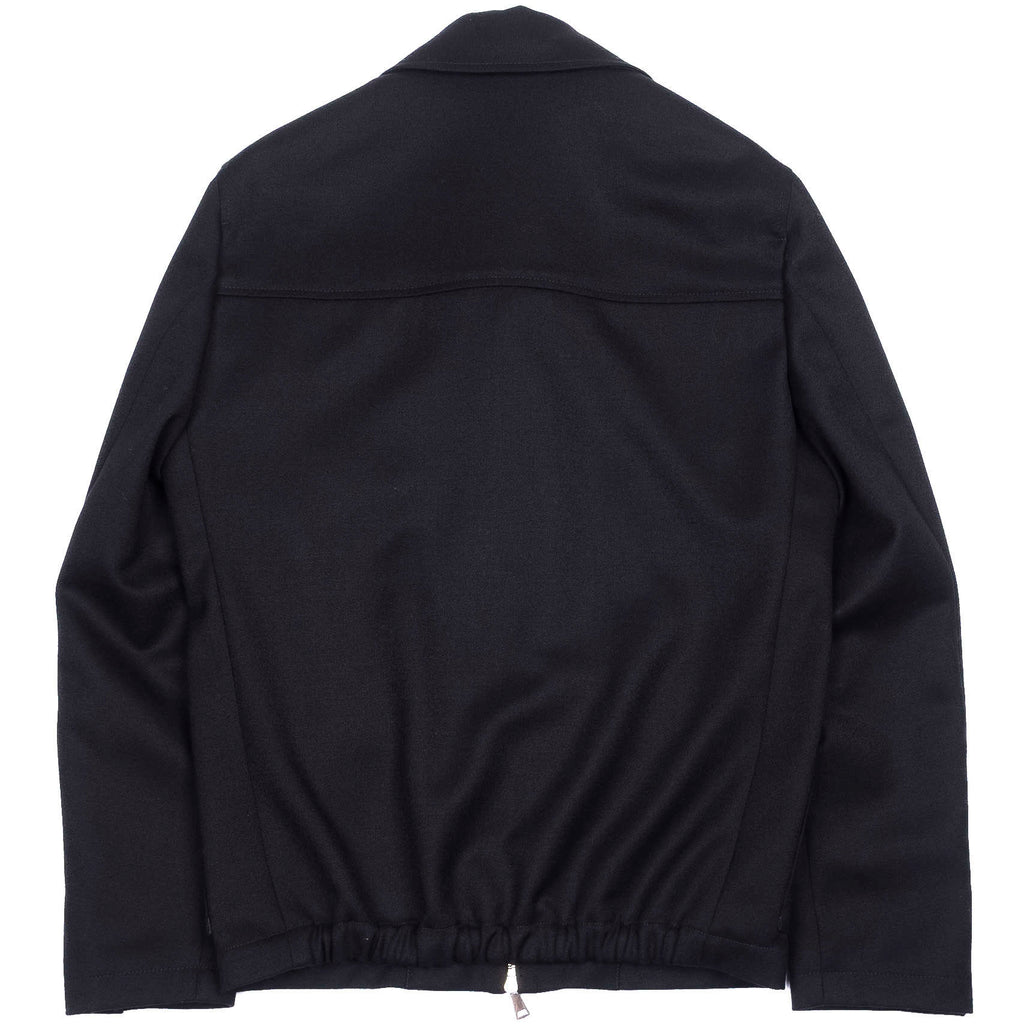 Neapolitan Hand Tailored  Black Dugdale Wool Jacket Sz 46