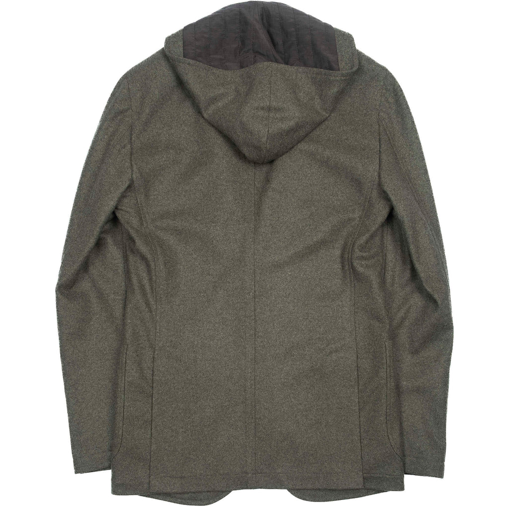 Neapolitan Hand Tailored Hooded Green Jacket 54