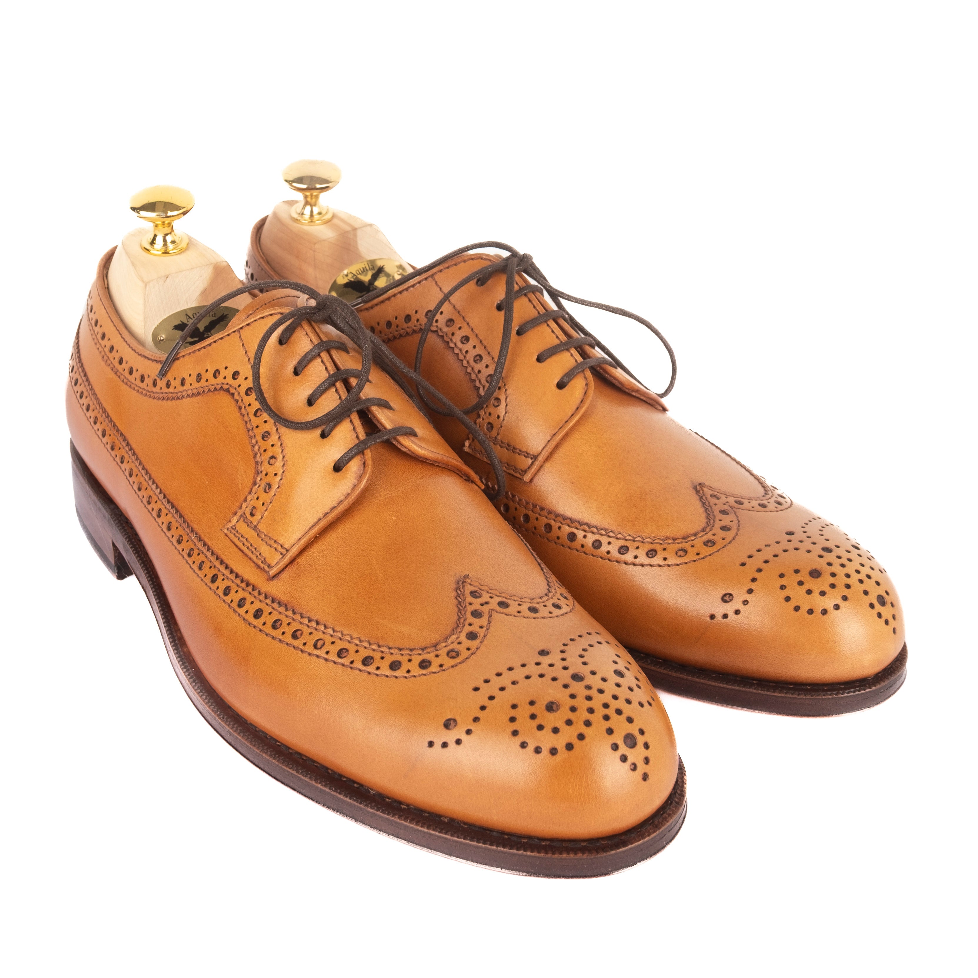 Box Calf Cognac Brogue Derbies