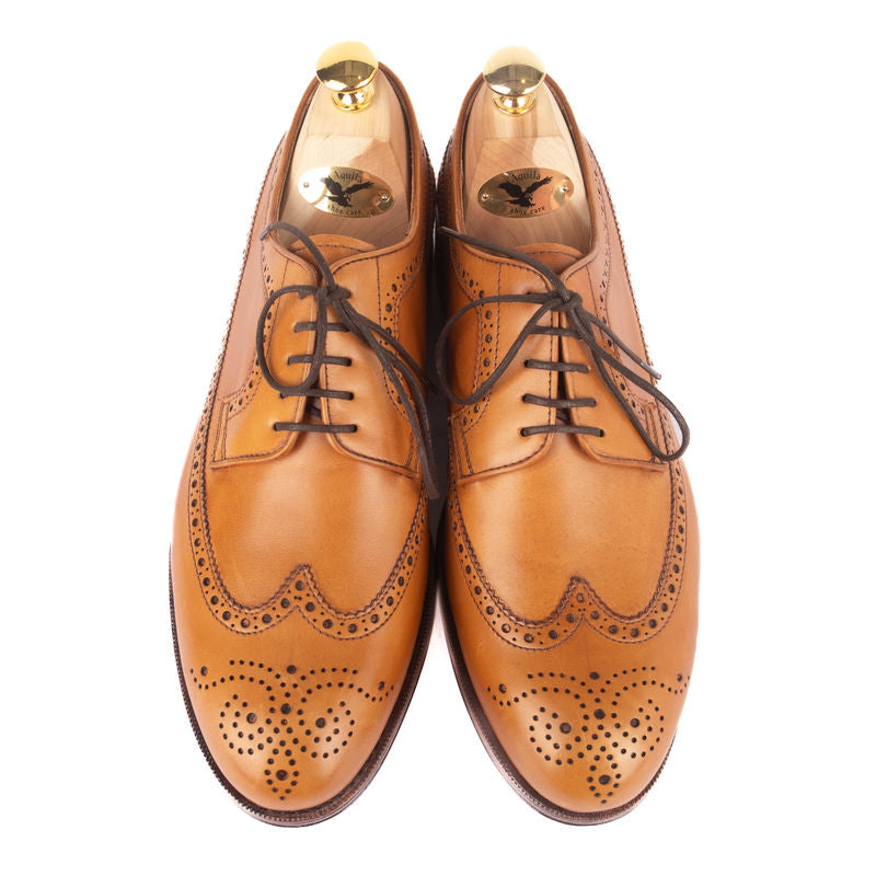 Box Calf Cognac Brogue Derbies