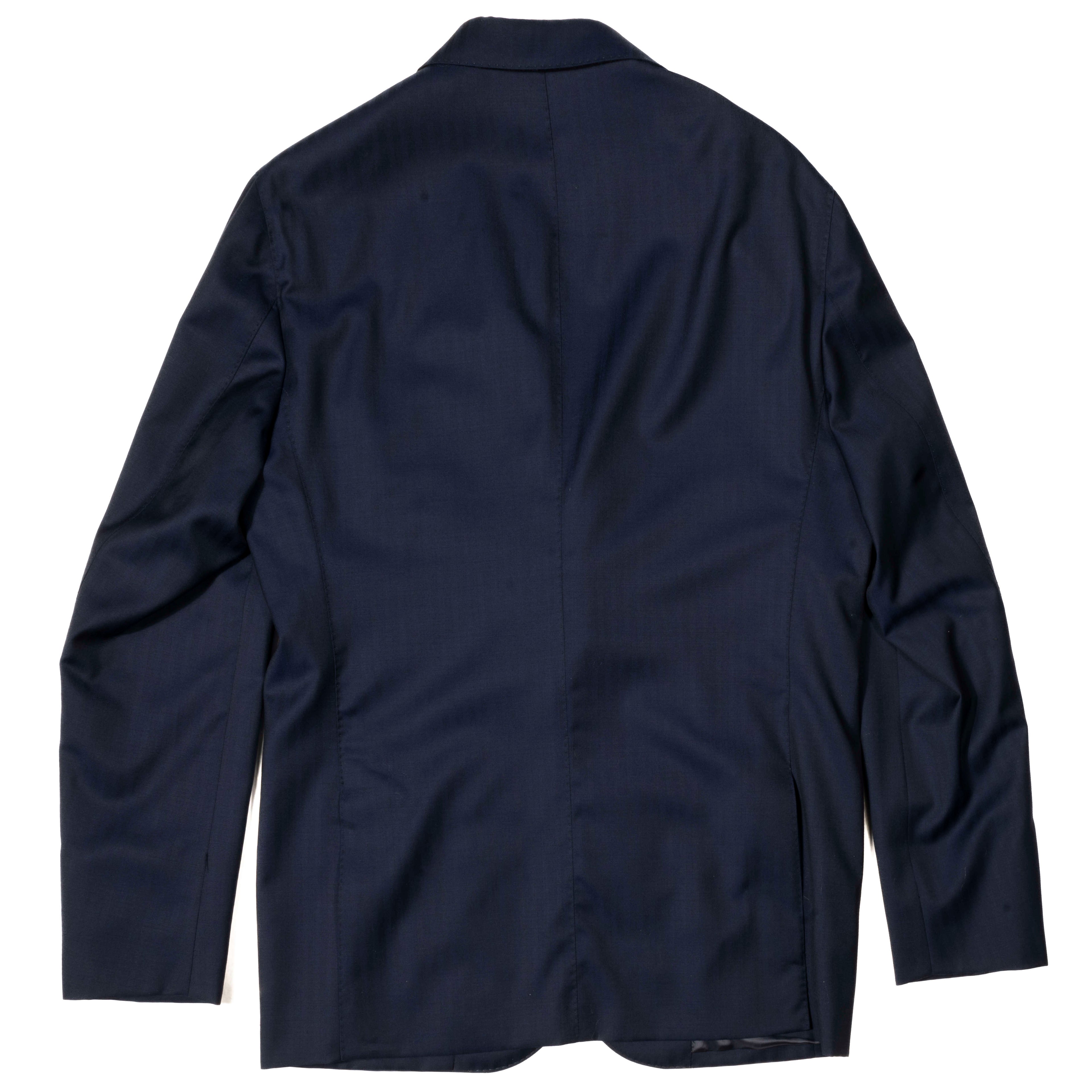 Neapolitan Hand Tailored Peak Lapel Navy Suit