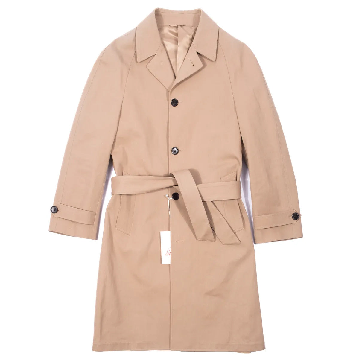 Neapolitan Hand Tailored Khaki Raglan Cotton Coat