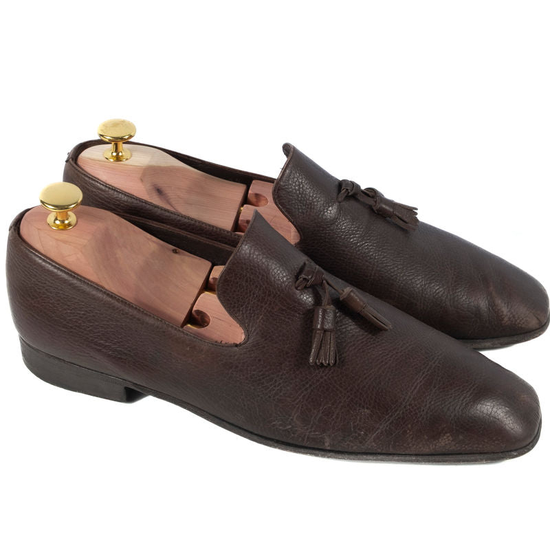 Yves Saint Laurent Brown Leather Loafers Sz 40.5 (EU)