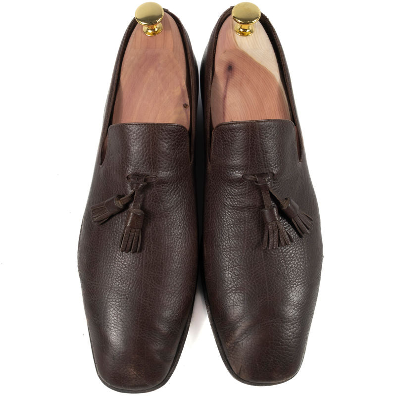 Yves Saint Laurent Brown Leather Loafers Sz 40.5 (EU)