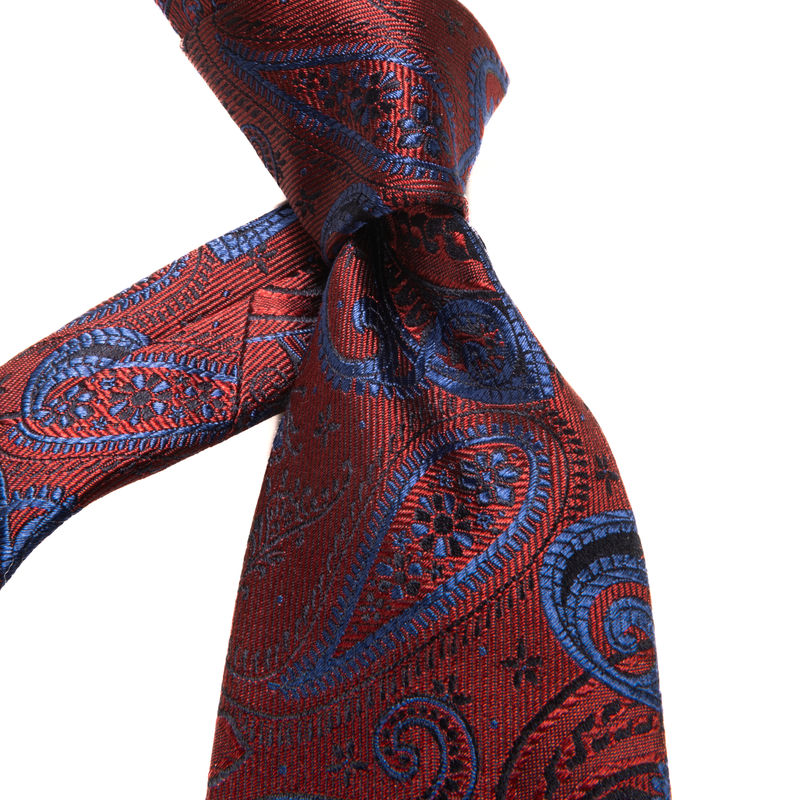 Red Paisley Tie by Corneliani