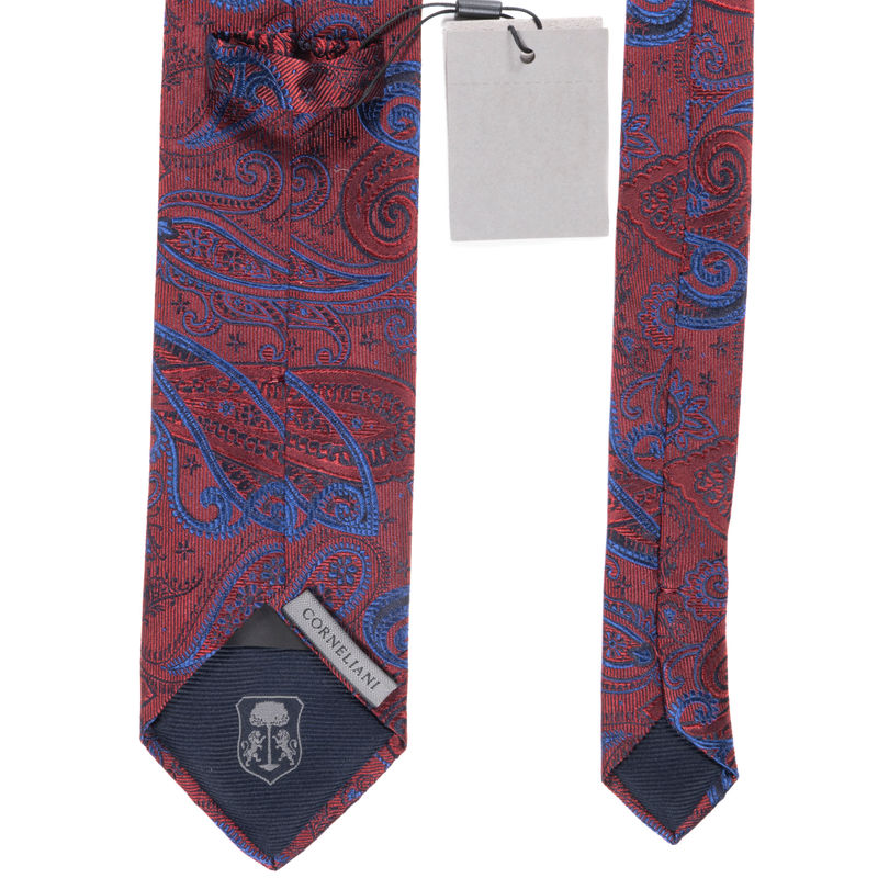 Red Paisley Tie by Corneliani