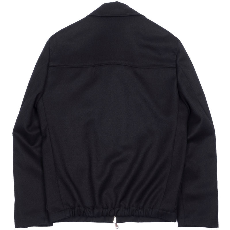 Neapolitan Hand Tailored  Black Dugdale Wool Jacket Sz 46