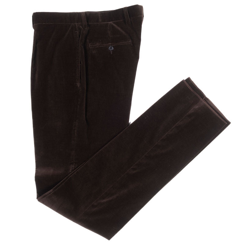 Neapolitan Hand Tailored  Brown Dugdale Velvet Suit, 50