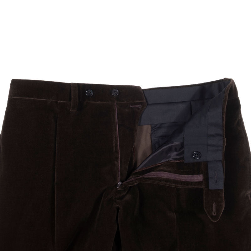 Neapolitan Hand Tailored  Brown Dugdale Velvet Suit, 50