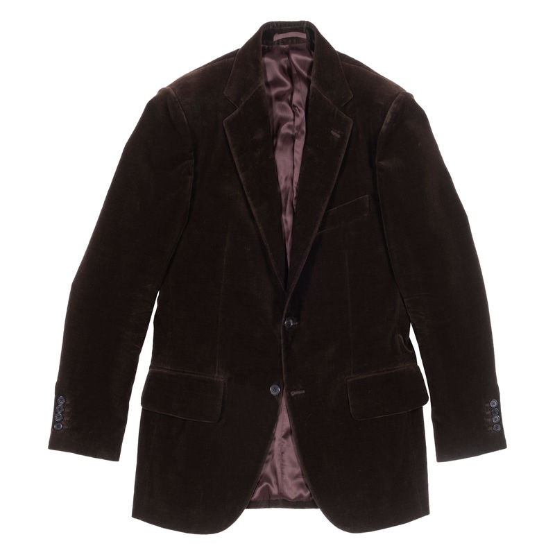 Neapolitan Hand Tailored Brown Dugdale Velvet Suit, 50