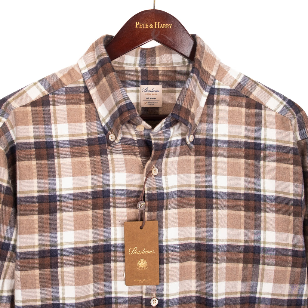 Brown Check Buttondown Shirt