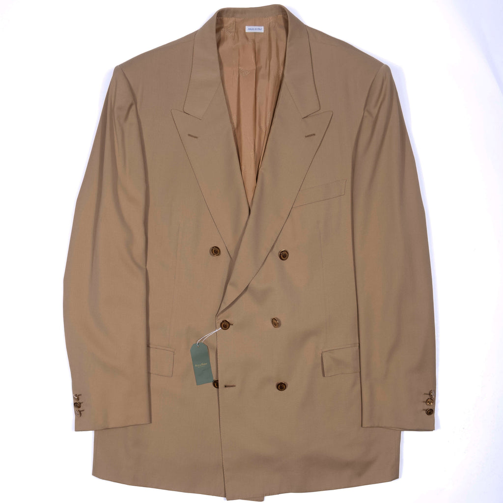 Beige Double Breasted Sport Coat