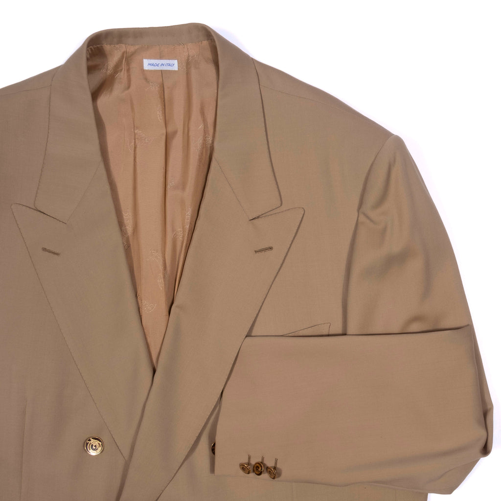 Beige Double Breasted Sport Coat