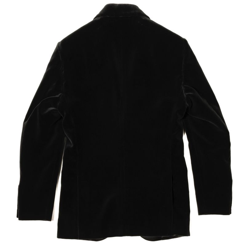 Neapolitan Hand Tailored Black Velvet Tuxedo Suit Sz 46