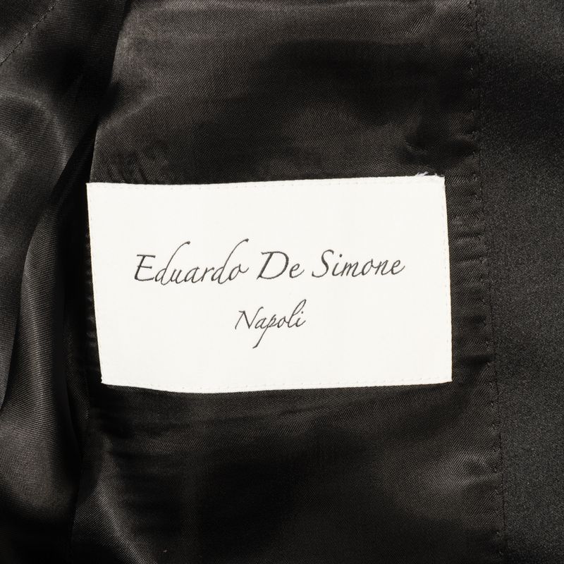 Neapolitan Hand Tailored Black Velvet Tuxedo Suit Sz 46