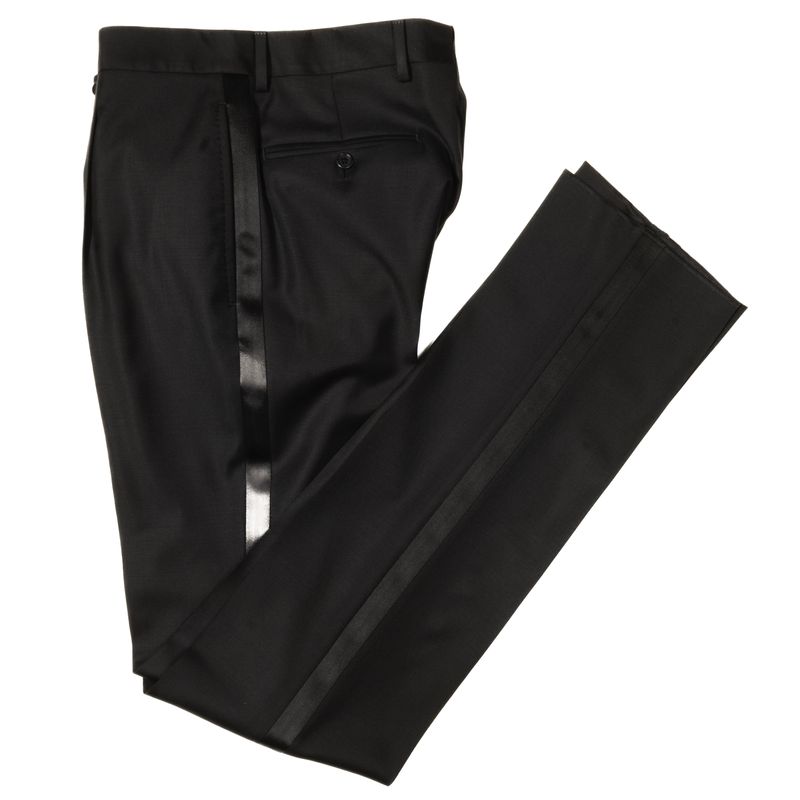 Neapolitan Hand Tailored Black Velvet Tuxedo Suit Sz 46