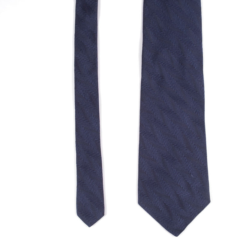 Donna Karan Navy Herringbone Tie