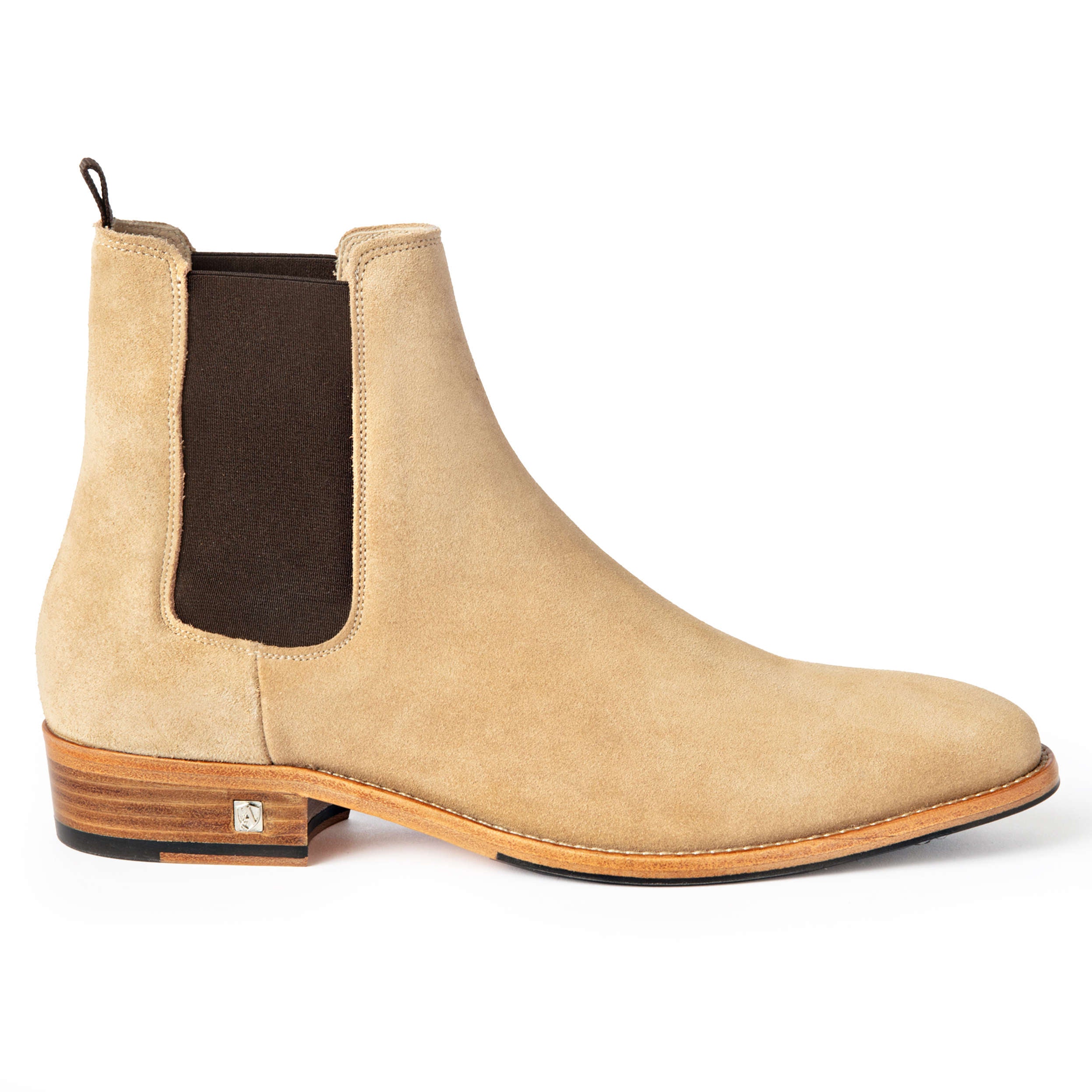 Sand Suede Chelsea Boot, 43