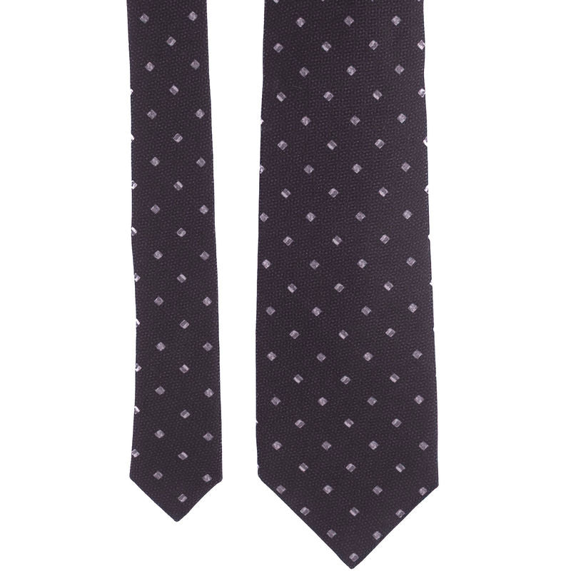 Navy Tie with White Dots