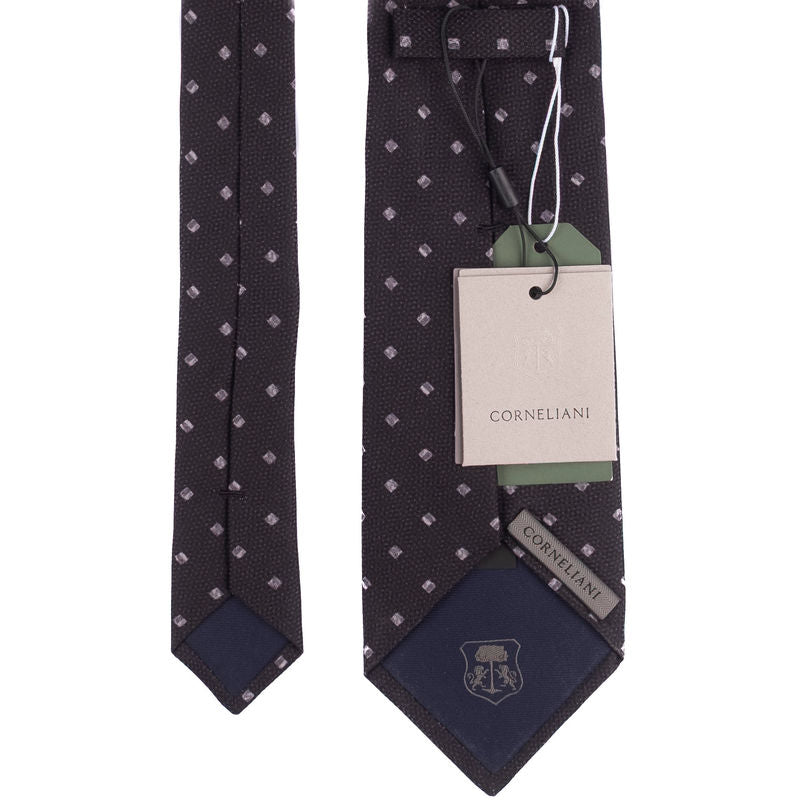Navy Tie with White Dots