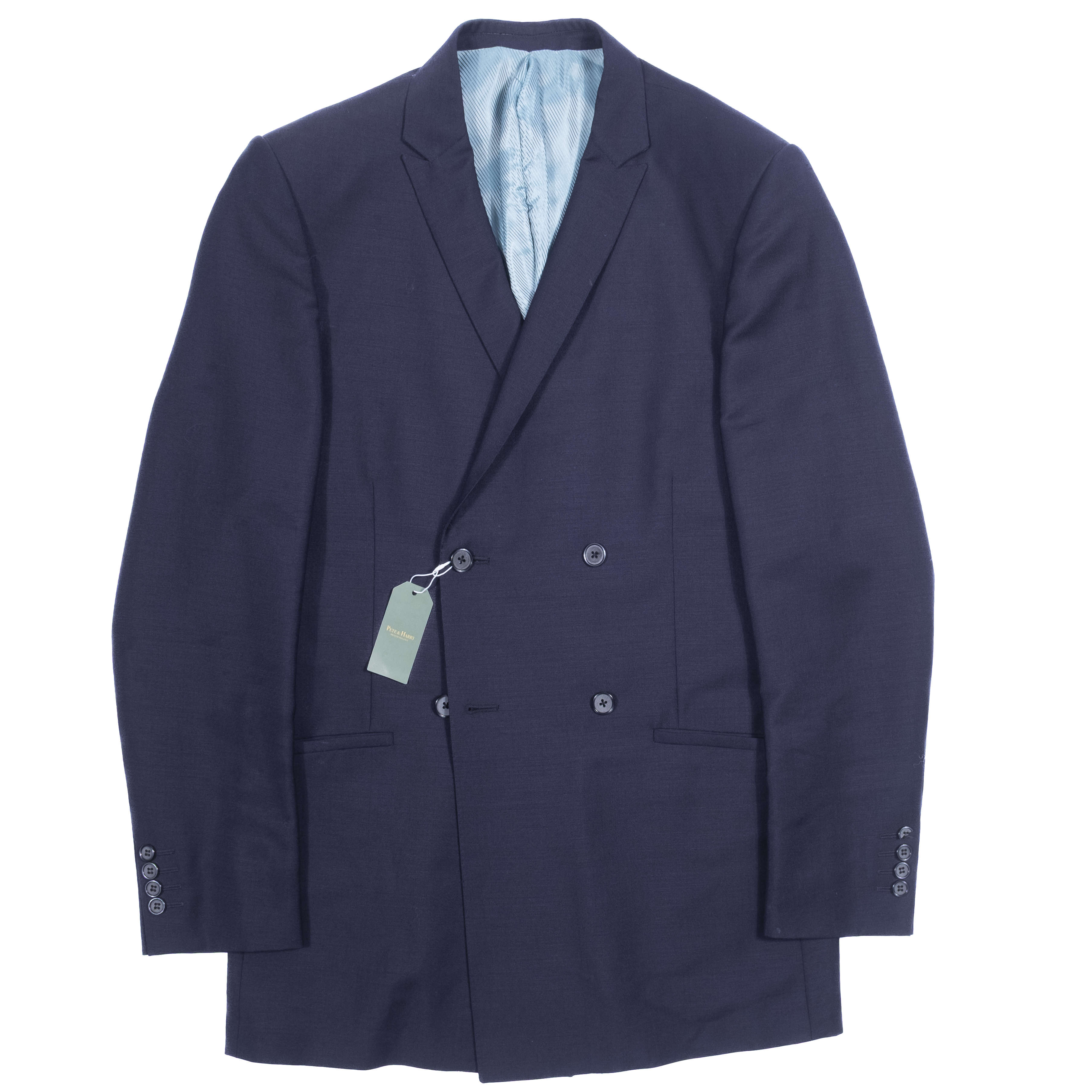 Ozwald Boateng Navy Double Breasted Suit Sz 48
