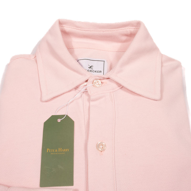 Pink Long Sleeve Polo Shirt