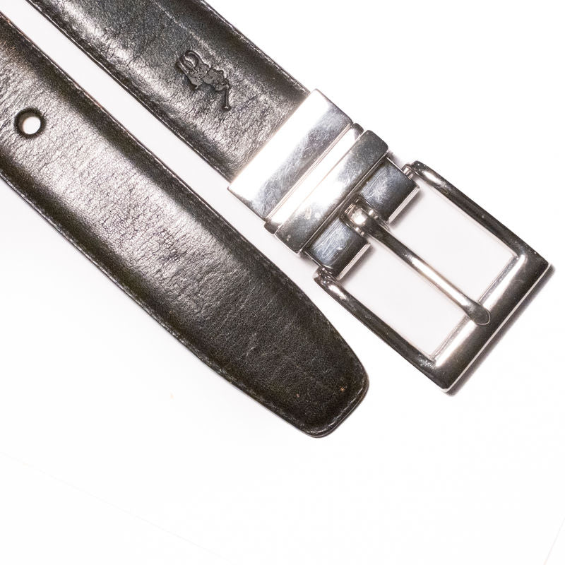 Black Leather Belt 113 cm