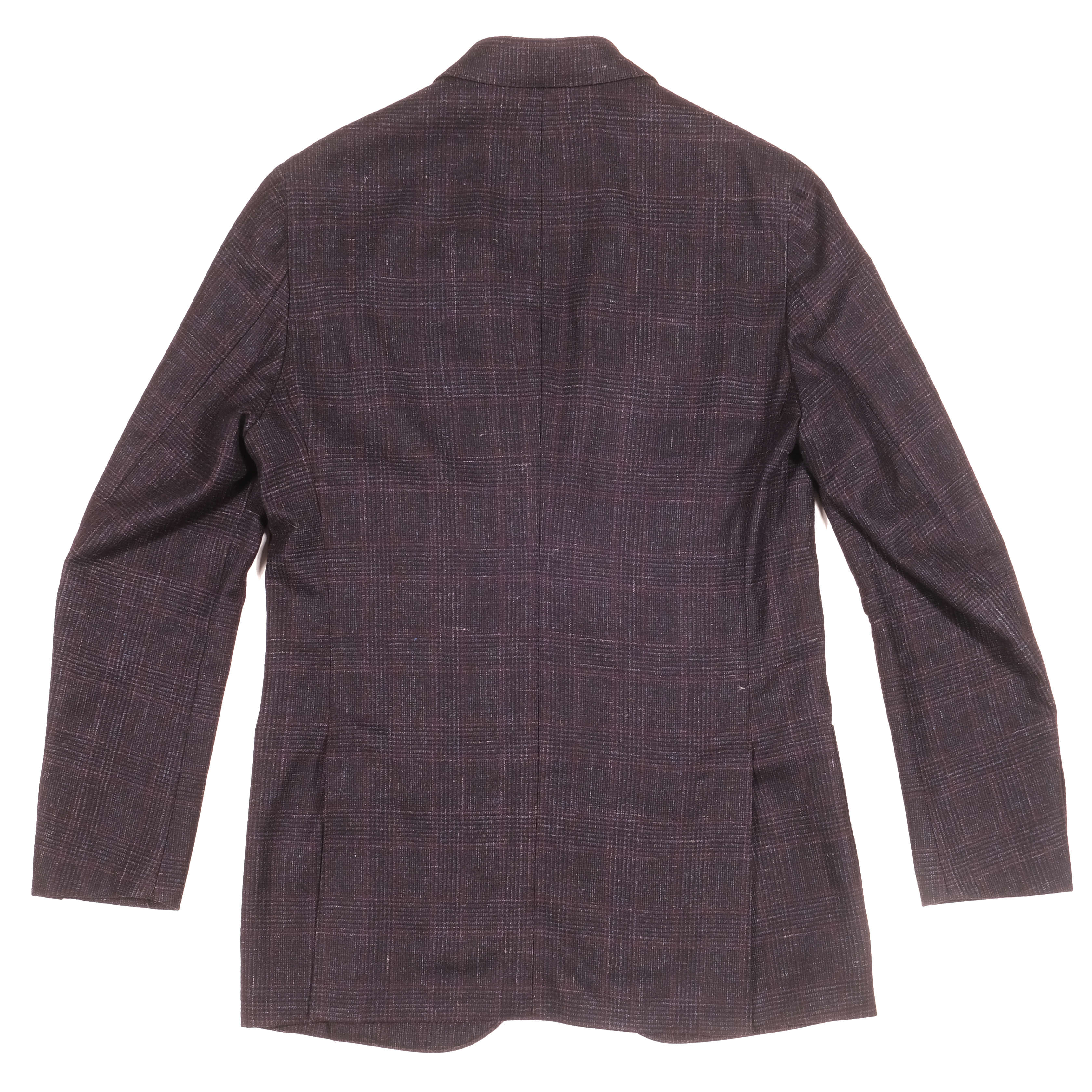 Neapolitan Hand Tailored Purple Check Wool Suit