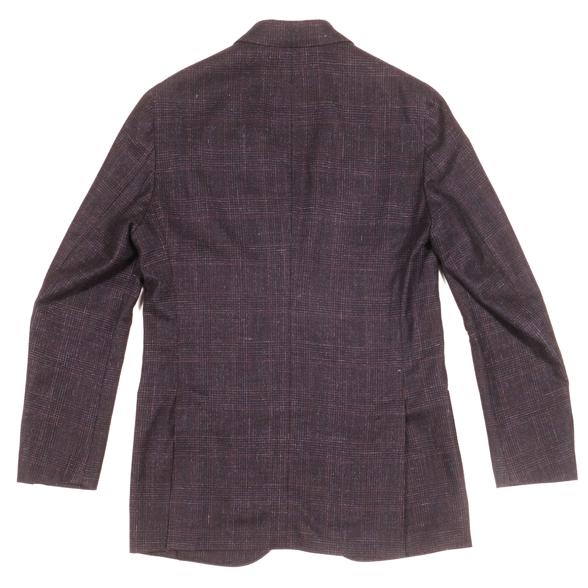Neapolitan Hand Tailored Purple Check Wool Suit