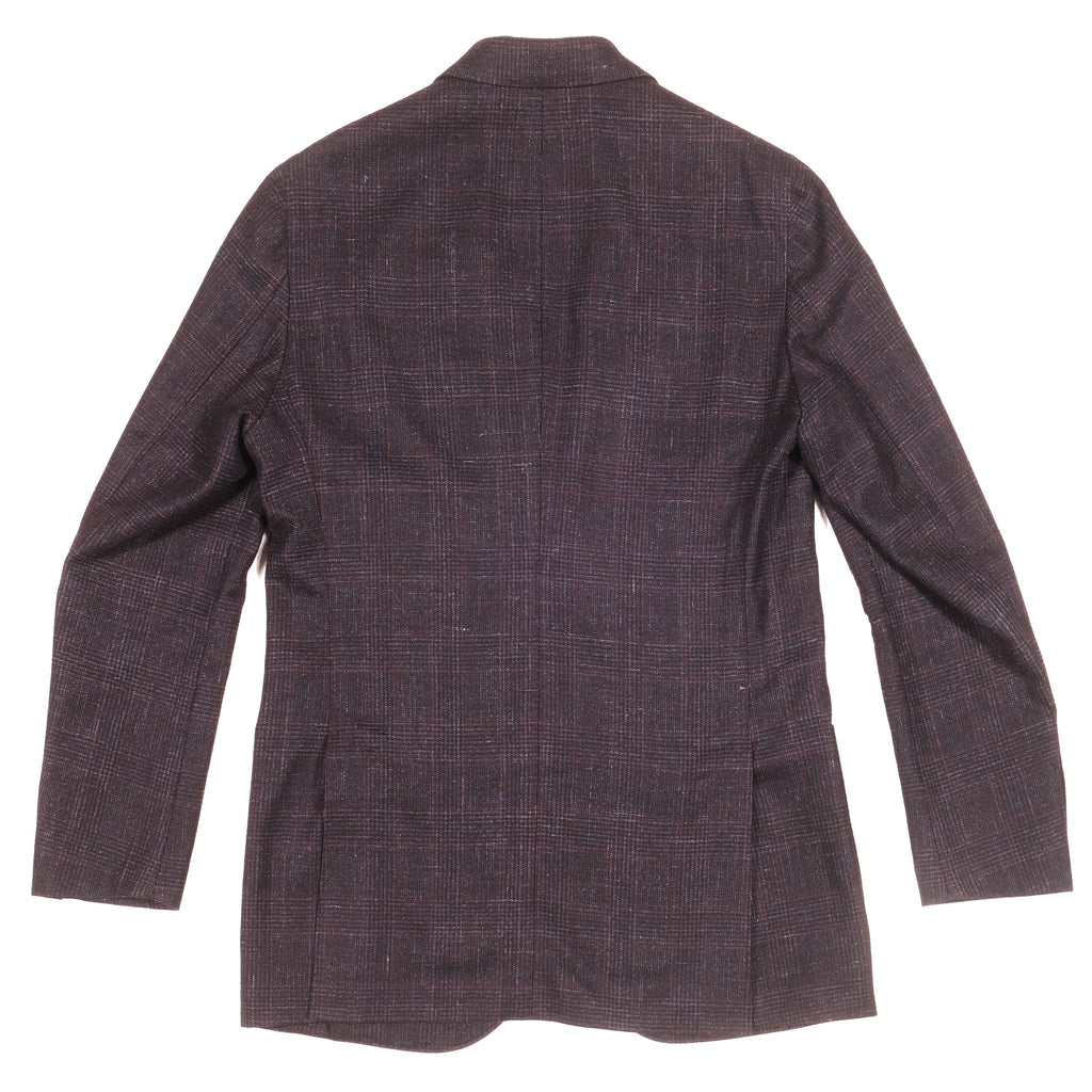 Neapolitan Hand Tailored Blue with purple checks Sport Coat Sz 50