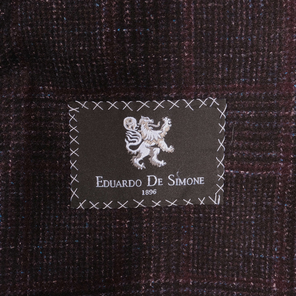 Neapolitan Hand Tailored Purple Check Wool Suit