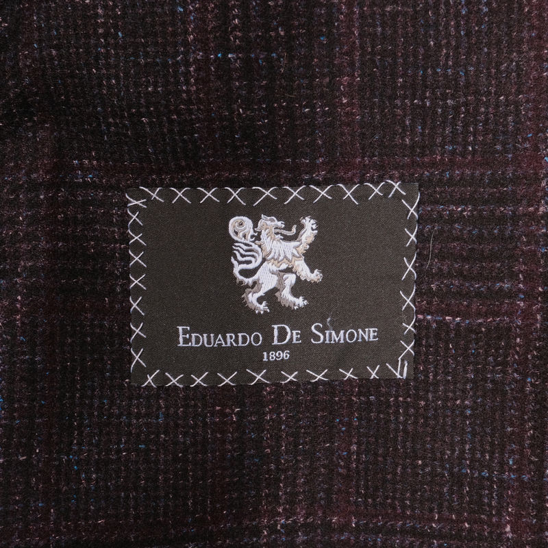 Neapolitan Hand Tailored Blue with purple checks Sport Coat