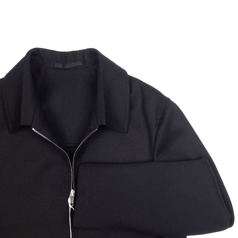 Neapolitan Hand Tailored Black Dugdale Wool Jacket Sz 48