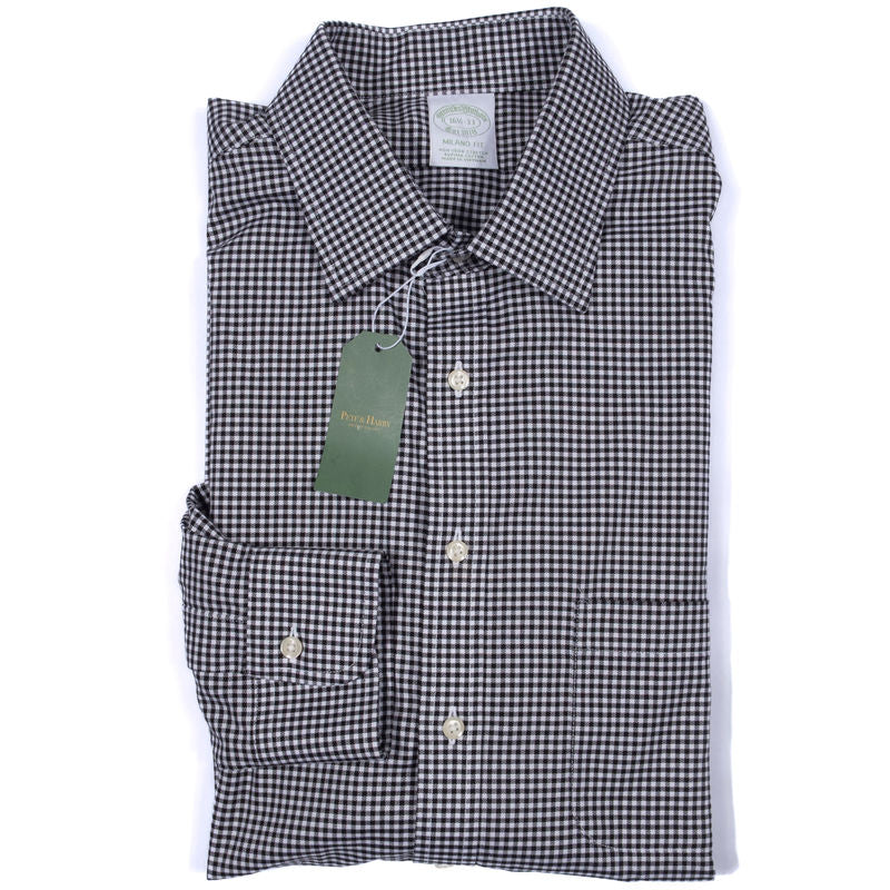 Brooks Brithers Black Gingham Business Shirt