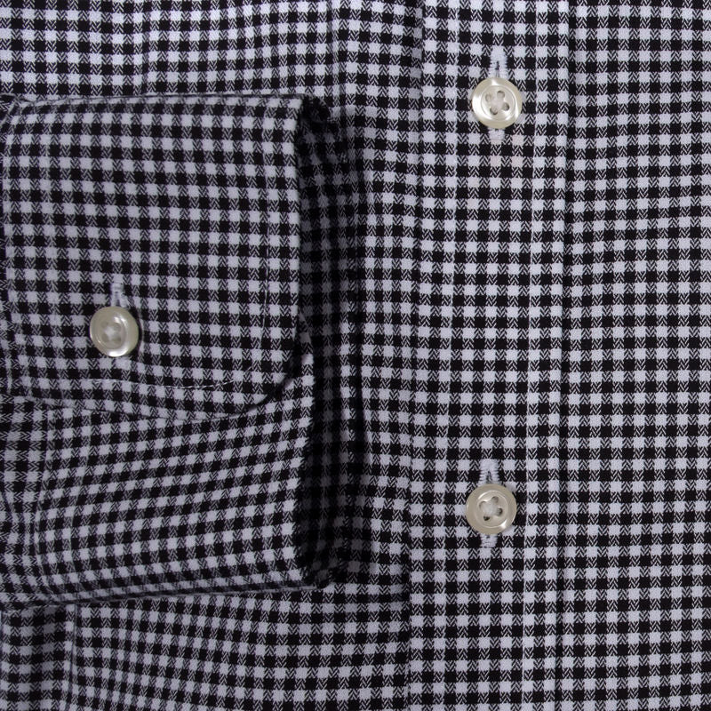 Brooks Brithers Black Gingham Business Shirt