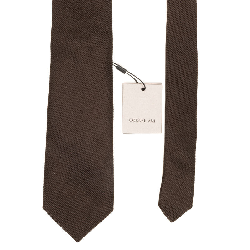 Brown Grenadine Fina Tie Corneliani